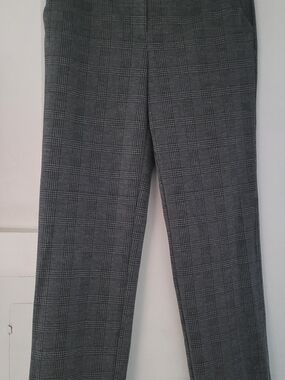 Simply Vera Vera Wang Gray Plaid Straight-Leg Trousers